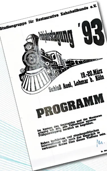 Programmheft der Frühjahrstagung 1993 auf Schloss Auel